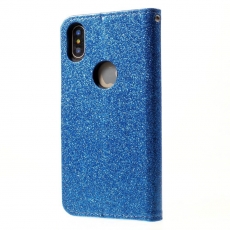 Luurinetti Apple iPhone X/Xs Glitter-laukku blue
