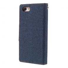 Goospery iPhone 5/5S/SE Canvas-kotelo blue