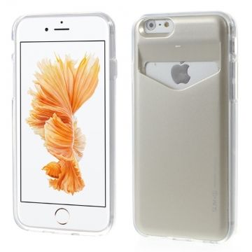 Mercury iPhone 6/6s Plus TPU-suoja korttipaikalla gold