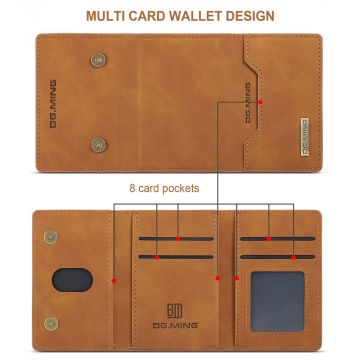 DG. MING suojakuori + lompakko iPhone 13 brown