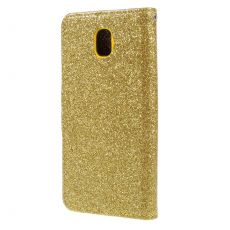 Luurinetti Galaxy J7 2017 suojalaukku Glitter gold