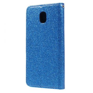 Luurinetti Galaxy J7 2017 suojalaukku Glitter blue