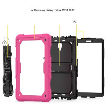 LN suojakuori+kantohihna Galaxy Tab A 10.5 2018 rose
