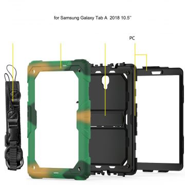 LN suojakuori+kantohihna Galaxy Tab A 10.5 2018 army