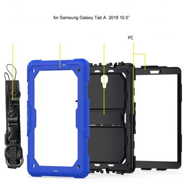 LN suojakuori+kantohihna Galaxy Tab A 10.5 2018 blue