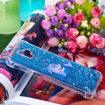 Luurinetti TPU-suoja Galaxy J6+ 2018 Glitter #2