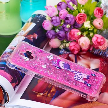 Luurinetti TPU-suoja Galaxy J6+ 2018 Glitter #4