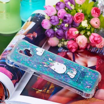 Luurinetti TPU-suoja Galaxy J6+ 2018 Glitter #8