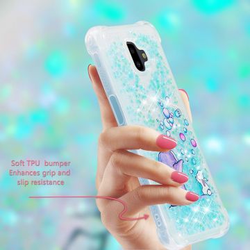 Luurinetti TPU-suoja Galaxy J6+ 2018 Glitter #18