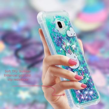 Luurinetti TPU-suoja Galaxy J4+ 2018 Glitter #3