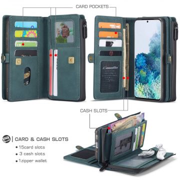 CaseMe 2in1 lompakko 17card Galaxy S20 green