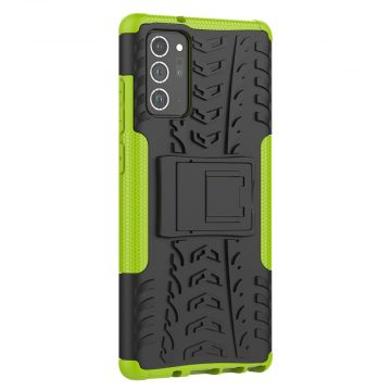 LN kuori tuella Galaxy Note20 Green