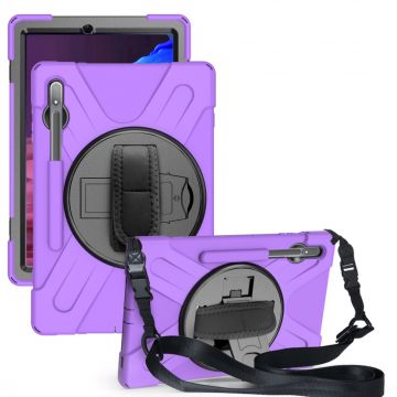 LN suojakuori+kantohihna Galaxy Tab S7+/S7 FE 5G/S8+ purple