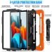 LN suojakuori+kantohihna Galaxy Tab S7/Galaxy Tab S8 orange/black