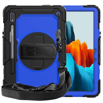 LN suojakuori+kantohihna Galaxy Tab S7/Galaxy Tab S8 black/blue