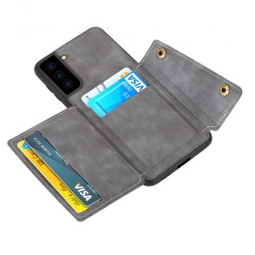 LN suojakuori korttipaikoilla Samsung Galaxy S21+ grey