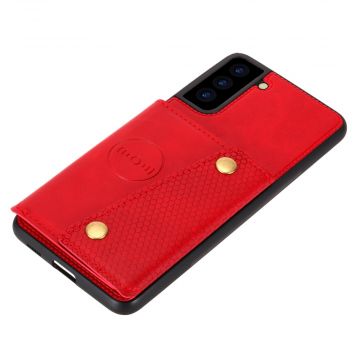 LN suojakuori korttipaikoilla Samsung Galaxy S21+ red