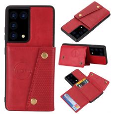 LN suojakuori korttipaikoilla Samsung Galaxy S21 Ultra red