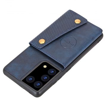 LN suojakuori korttipaikoilla Samsung Galaxy S21 Ultra blue