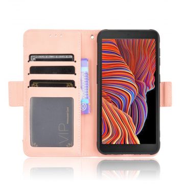 LN 5card Flip Wallet Galaxy XCover 5 pink