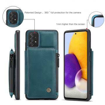 CaseMe suojakuori lompakolla Galaxy A72/A72 5G blue