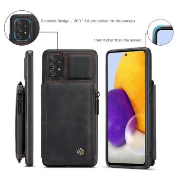 CaseMe suojakuori lompakolla Galaxy A72/A72 5G black