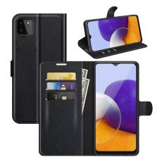 LN flip wallet Galaxy A22 5G black