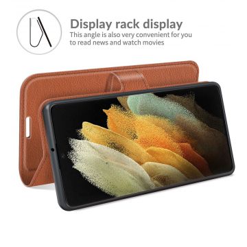 LN Flip Wallet Samsung Galaxy S22 Ultra 5G brown