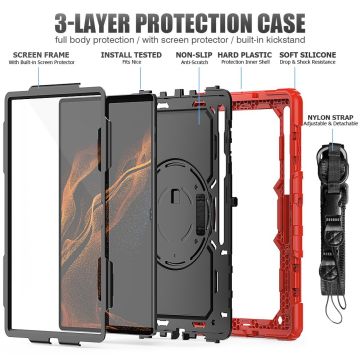 LN Rugged Case Samsung Galaxy Tab S8 Ultra black/red