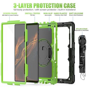 LN Rugged Case Samsung Galaxy Tab S8 Ultra black/green