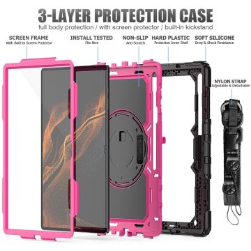 LN Rugged Case Samsung Galaxy Tab S8 Ultra black/rose
