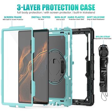 LN Rugged Case Samsung Galaxy Tab S8 Ultra black/cyan