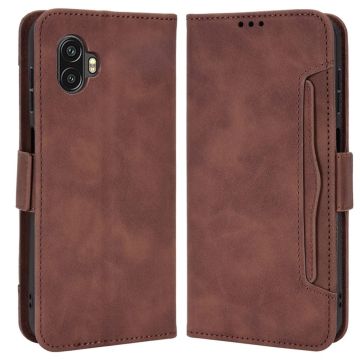 LN 5card Flip Wallet Galaxy XCover 6 Pro brown