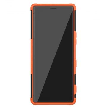 LN kuori tuella Sony Xperia 5 orange