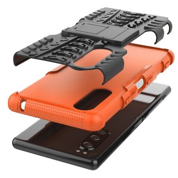 LN kuori tuella Sony Xperia 5 orange
