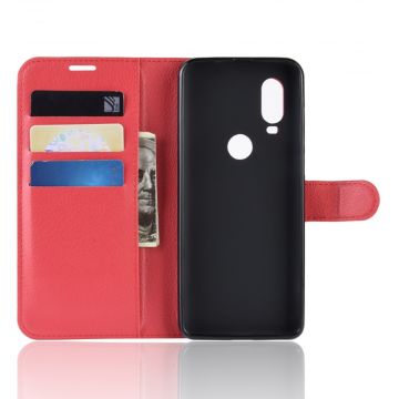 LN Flip Wallet Motorola One Vision Red
