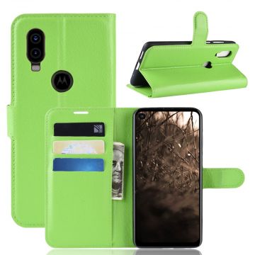 LN Flip Wallet Motorola One Vision Green