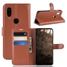 LN Flip Wallet Motorola One Vision Brown