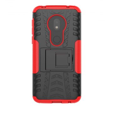 LN suojakuori tuella Motorola Moto G7 Play Red