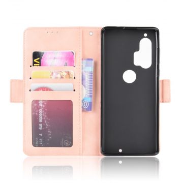 LN 5card Flip Wallet Motorola Edge+ Pink