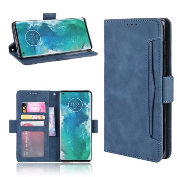 LN 5card Flip Wallet Motorola Edge+ Blue