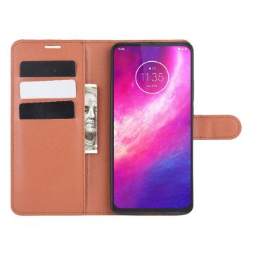 LN Flip Wallet Motorola One Hyper Brown