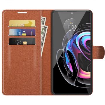 LN Flip Wallet Motorola Edge 20 Pro brown