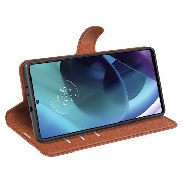 LN Flip Wallet Motorola Moto G71 5G brown