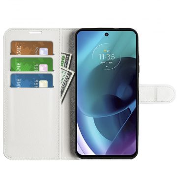 LN Flip Wallet Moto G51 5G white