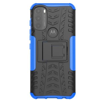 LN suojakuori tuella Motorola Moto G71 5G blue