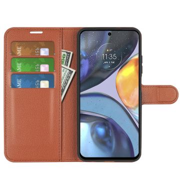 LN Flip Wallet Motorola Moto G22/E32s brown