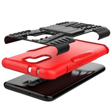LN kuori tuella Xiaomi Redmi 9 Red