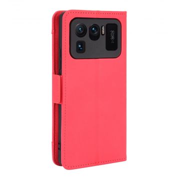 LN 5card Flip Wallet Xiaomi Mi 11 Ultra red