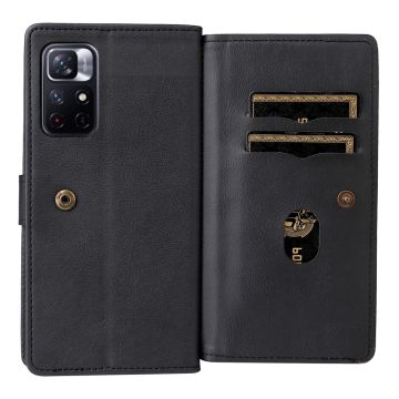 LN lompakkokotelo 10card Xiaomi Redmi Note 11S 5G/Poco M4 Pro 5G black